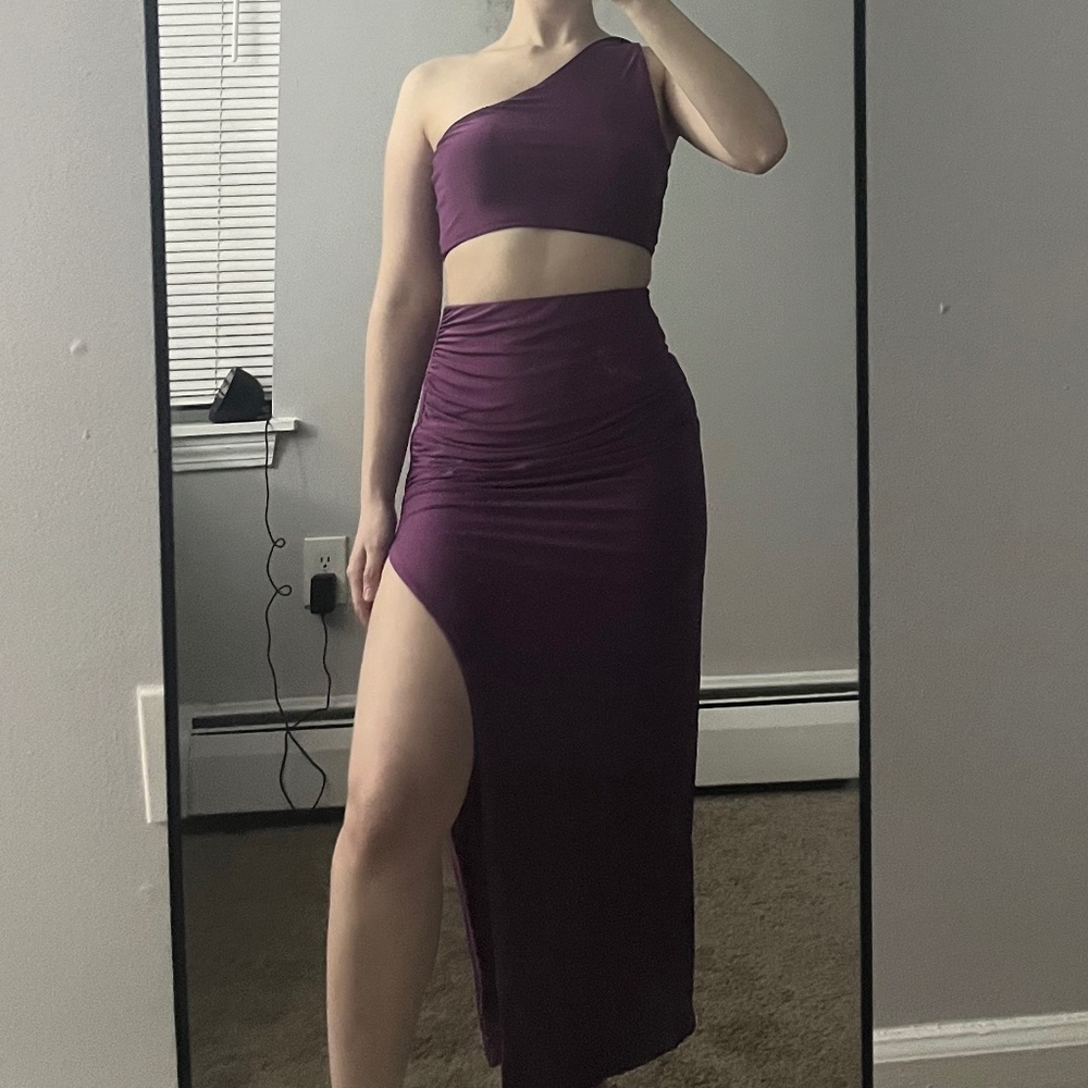NEW High-Waisted Skirt + One Shoulder Top